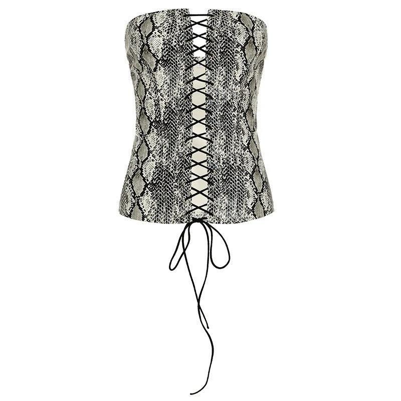 Women's Fashion Polyester Corset Top by GJG Denim