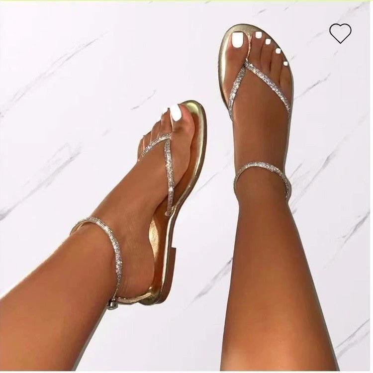 Women's Fashion Flat Casual Beach Sandals by GJG Denim