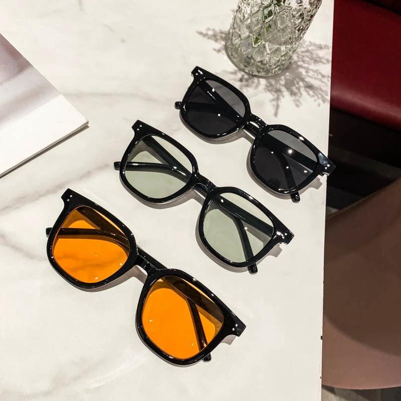 New Square Simple Bold-frame Sunglasses For Men by GJG Denim