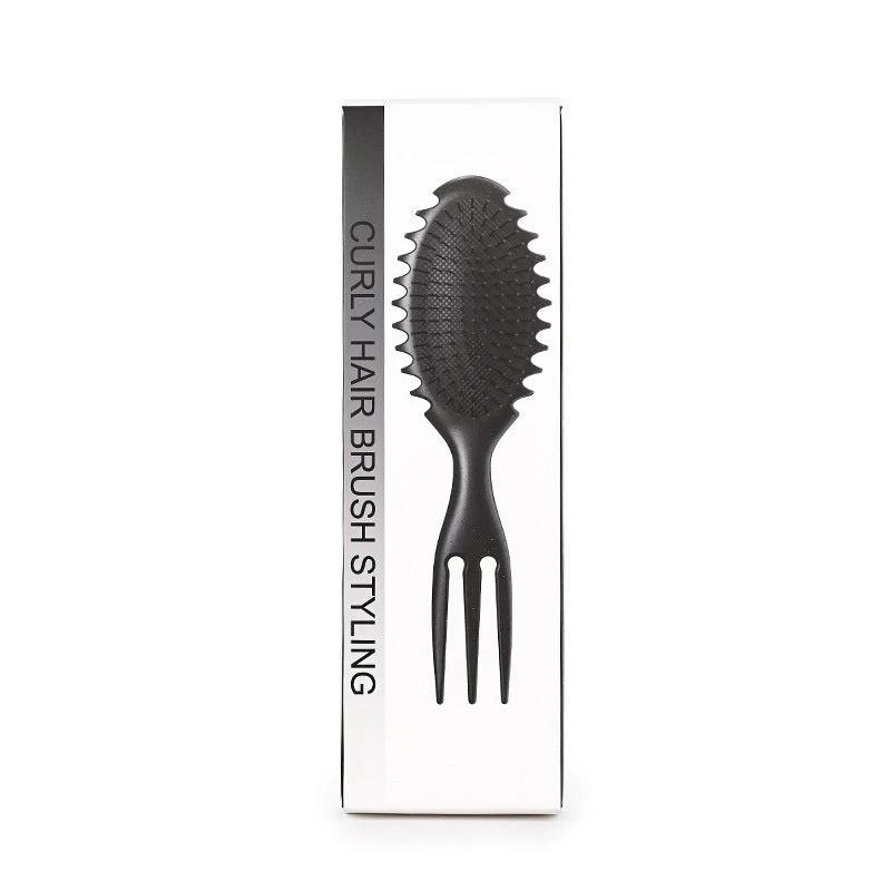 Curl Defining Bounce Hair Brush Barbershop Boar Bristle Comb Detangling Shaping Hairbrushes Professional Salon Home Styling Comb by GJG Denim