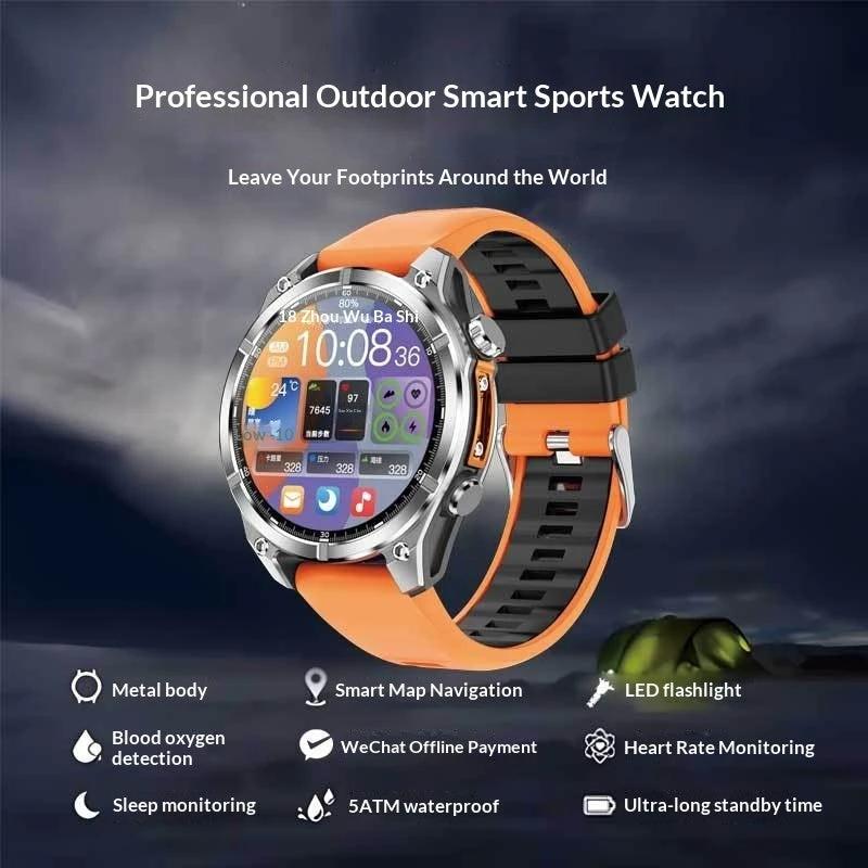 Running And Hiking Lighting Lamp Outdoor Sports Smartwatch For Men by GJG Denim