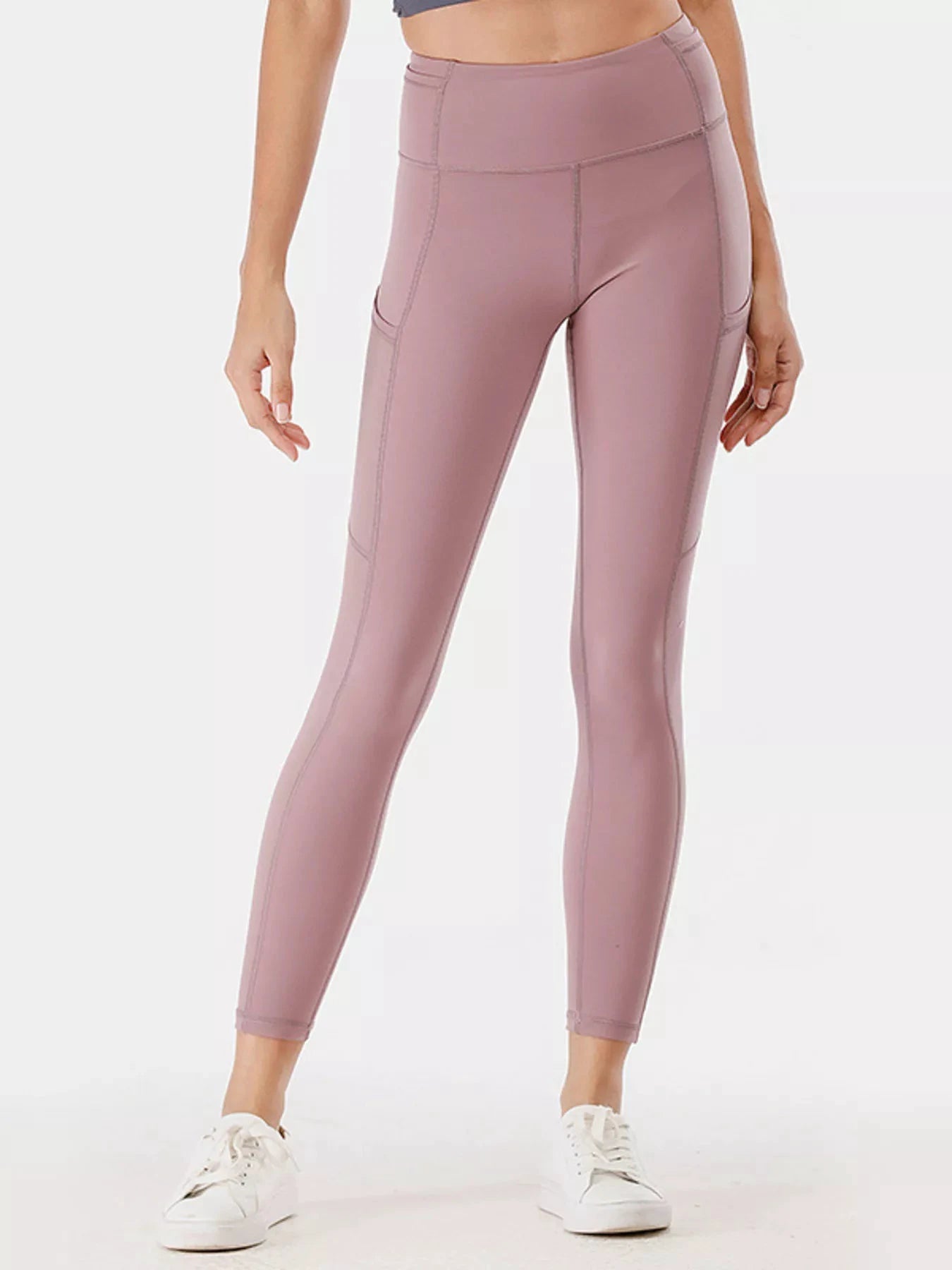 Full Size High-Waisted Active Leggings with Pockets Plus Size by Lady Ros