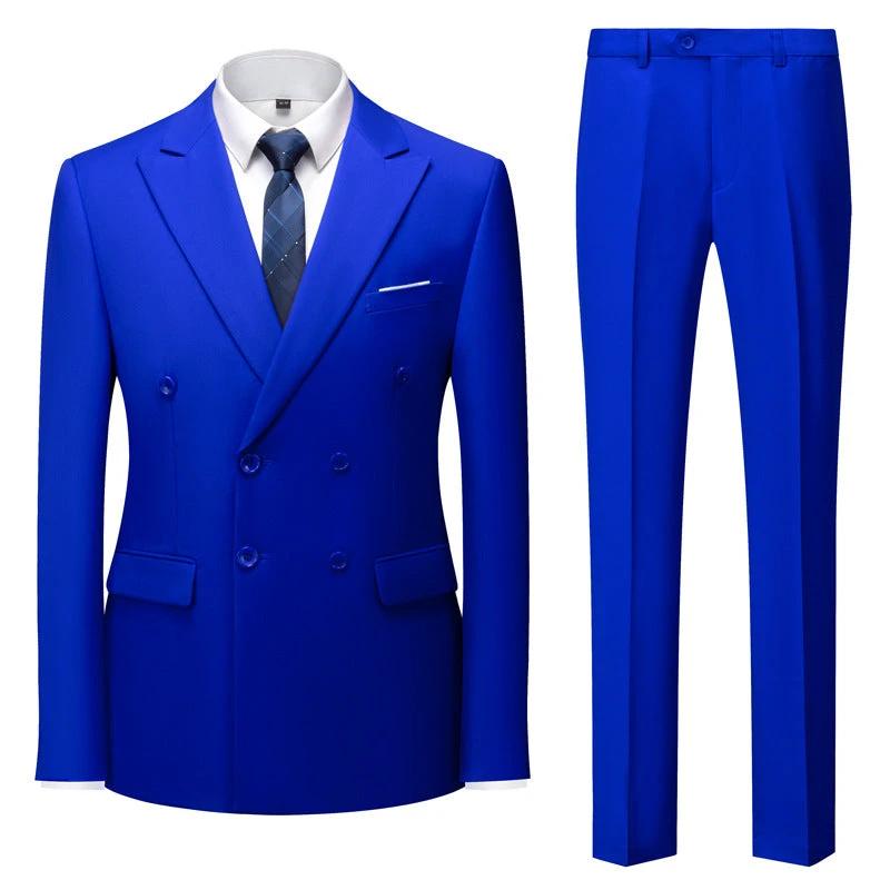 Men's Fashion Casual Solid Color Two-piece Set by GJG Denim