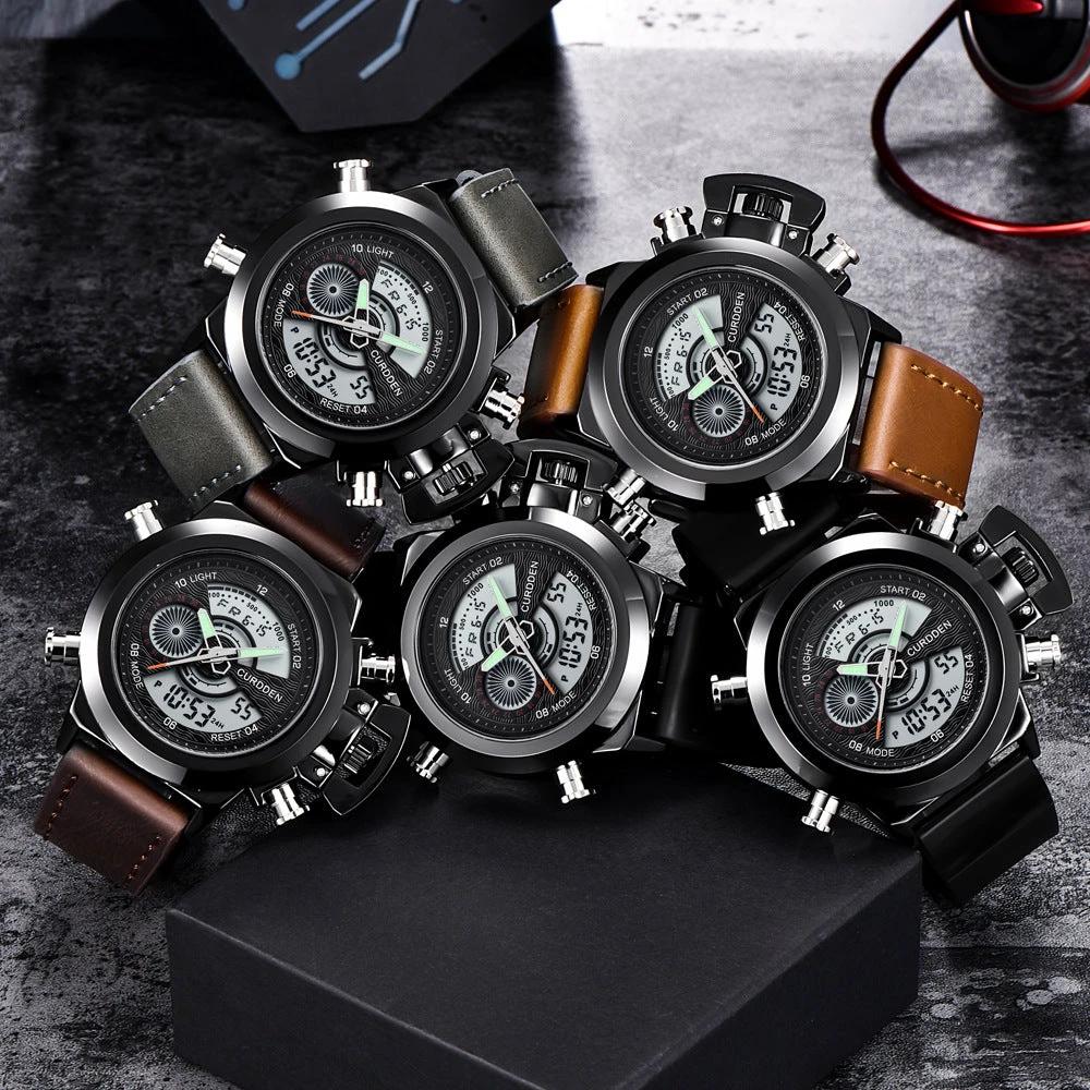 Men's Multi-functional Double Display Sports Watch by GJG Denim