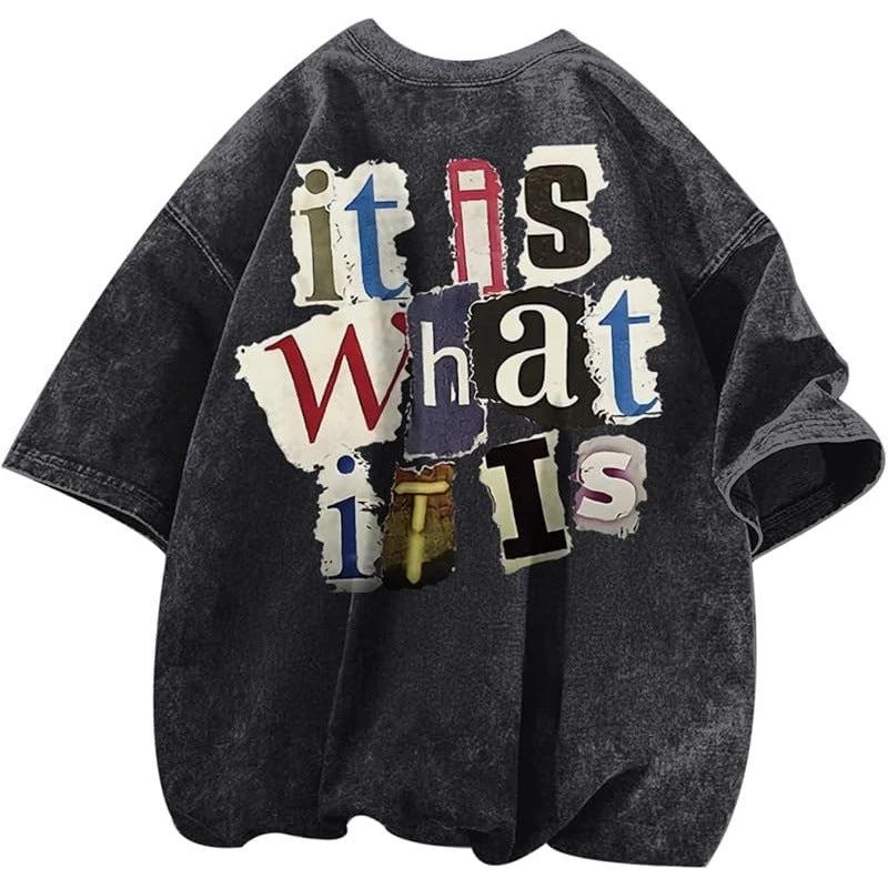 Men's " It Is What It Is" Vintage Oversized T-Shirt by GJG Denim