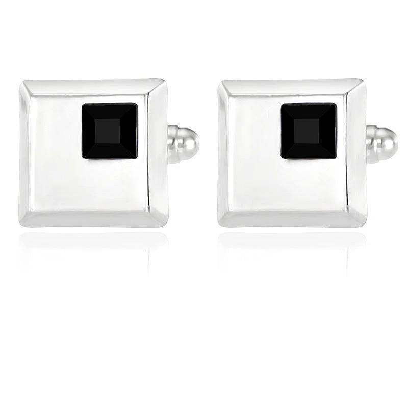 Alloy Spot Drill Fashion Men's Square Cufflinks by GJG Denim