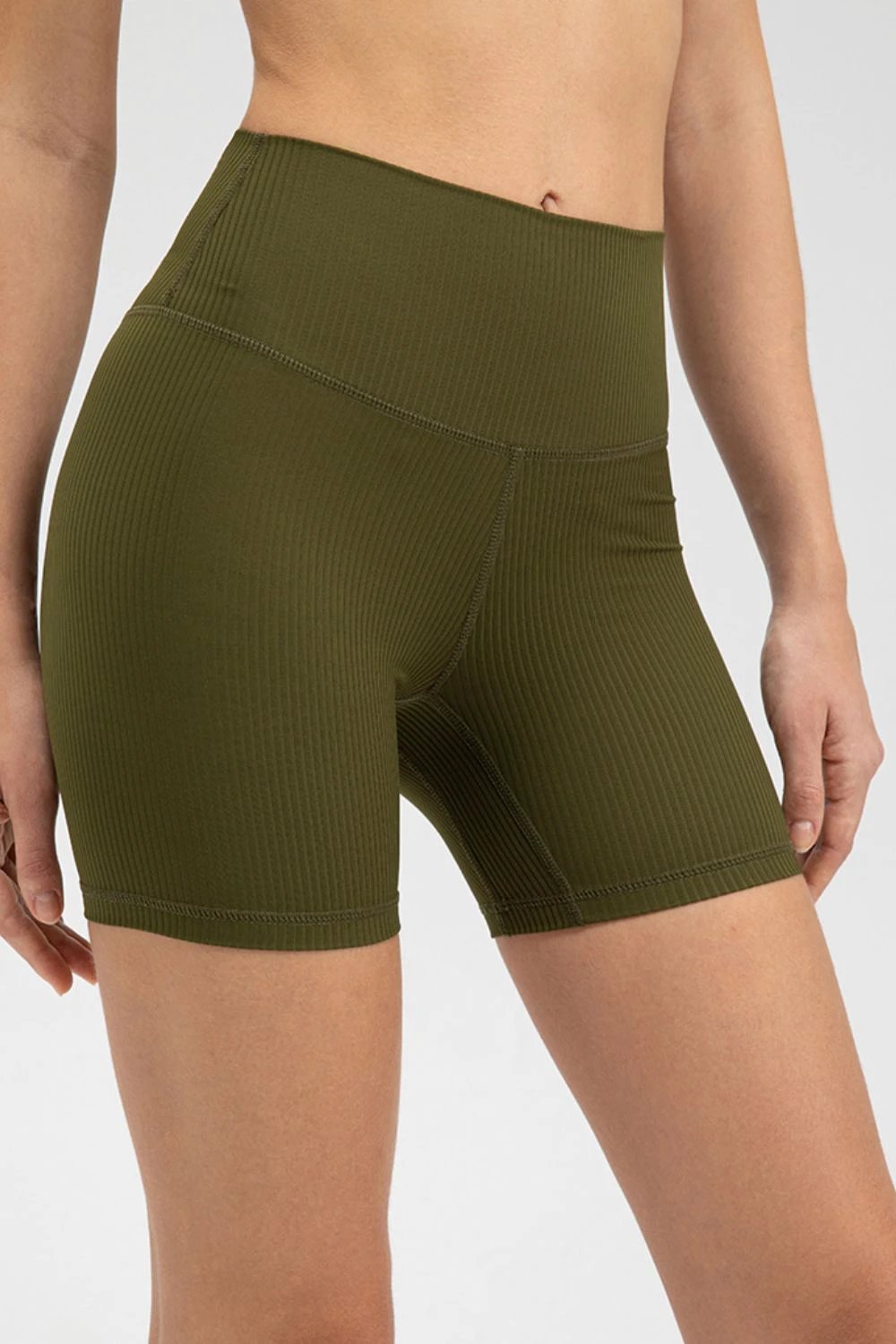 Wide Waistband Slim Fit Sports Shorts by Lady Ros