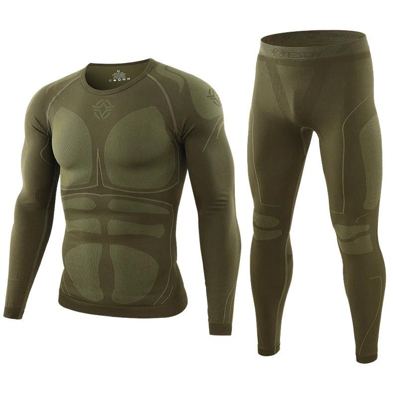 Men's Outdoor Sports Thermal Underwear Breathable Wicking by GJG Denim