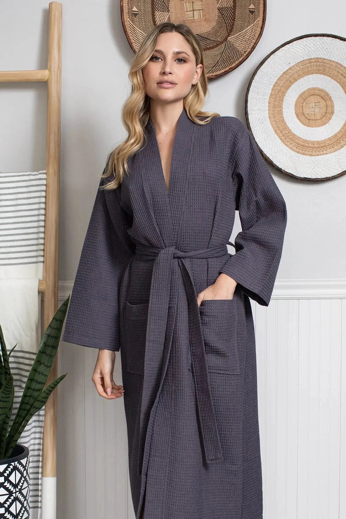 Waffle Robe Womens – Lightweight, Quick-Dry Spa Comfort by Lotus Linen