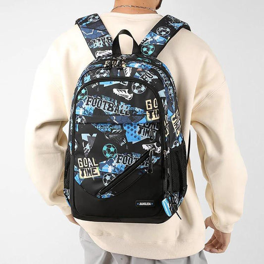 Mens Two-Piece Set Backpack And Chest Bag by GJG Denim