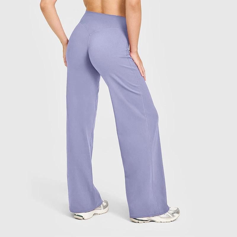 Loose Straight-leg Yoga Pants That Create A Slimming High-waisted Look by GJG Denim