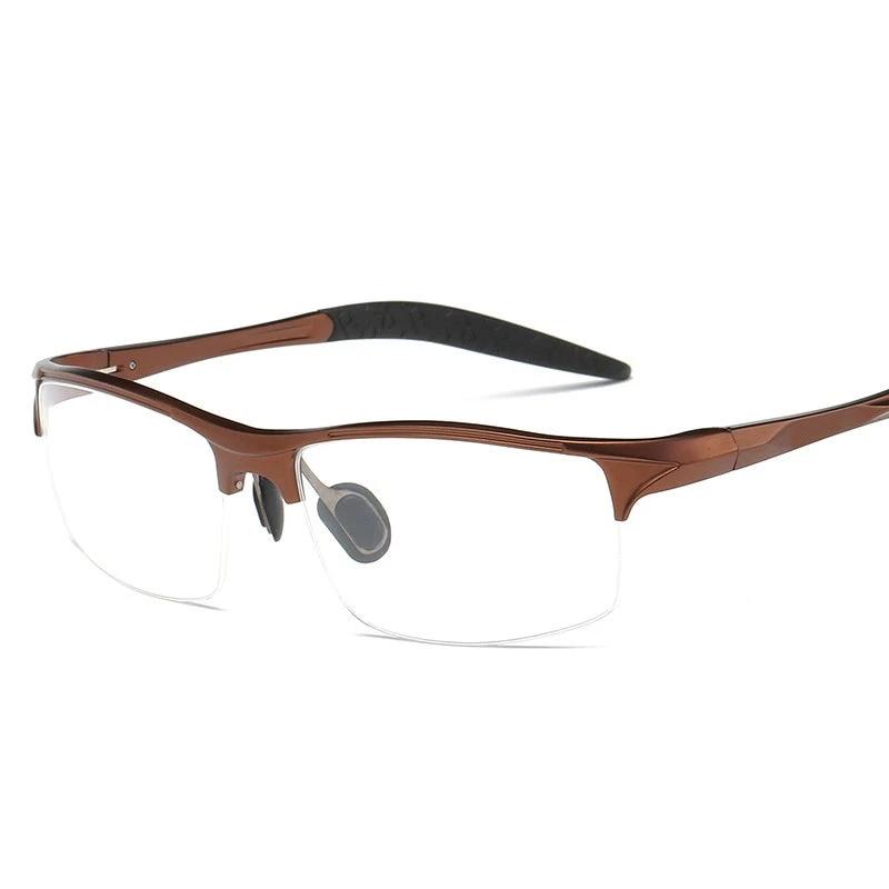 Men's Sports Plain Half-frame Optical Glasses by GJG Denim