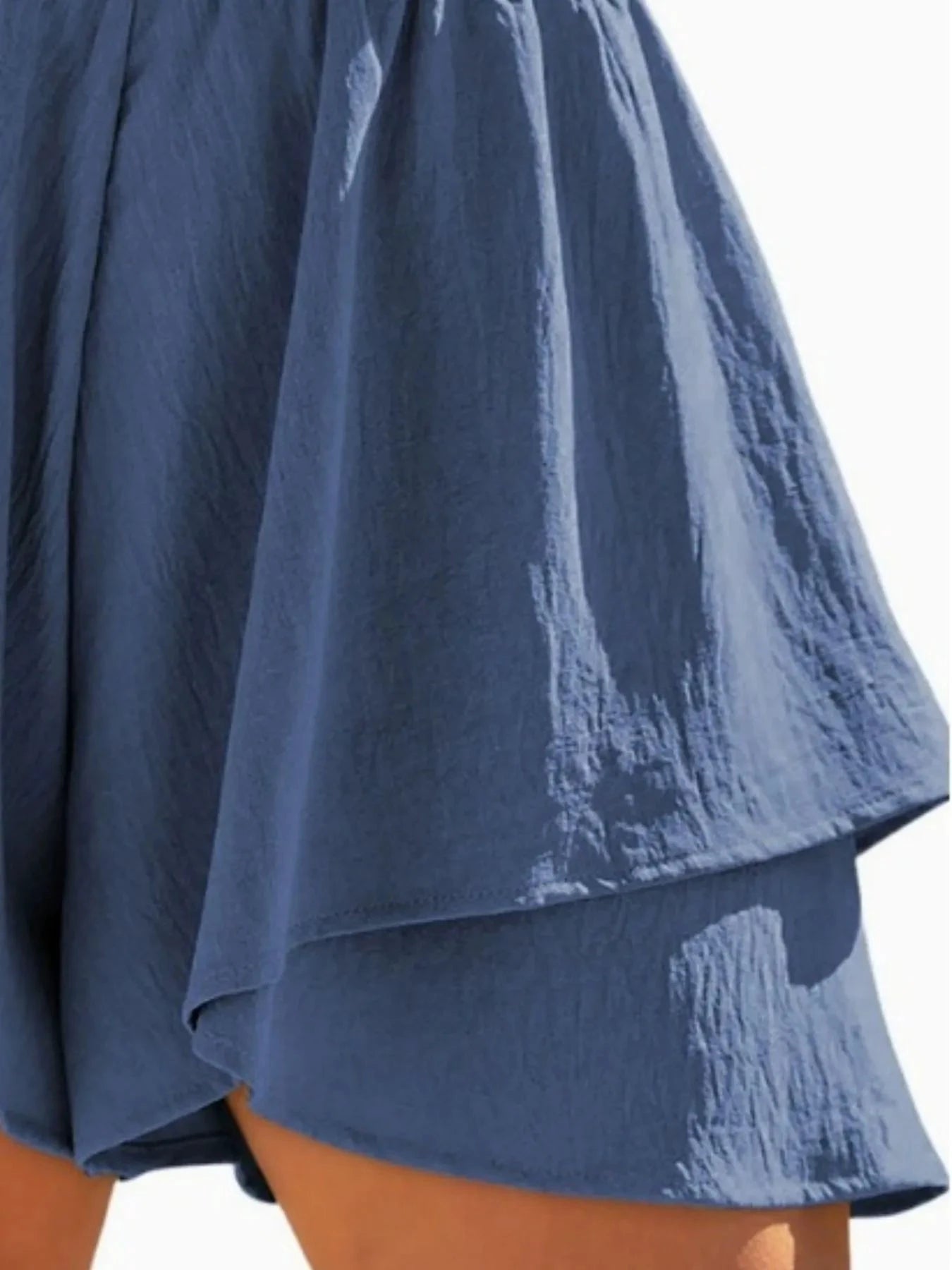 High-Waisted Elastic Waistband Layered Shorts by Lady Ros