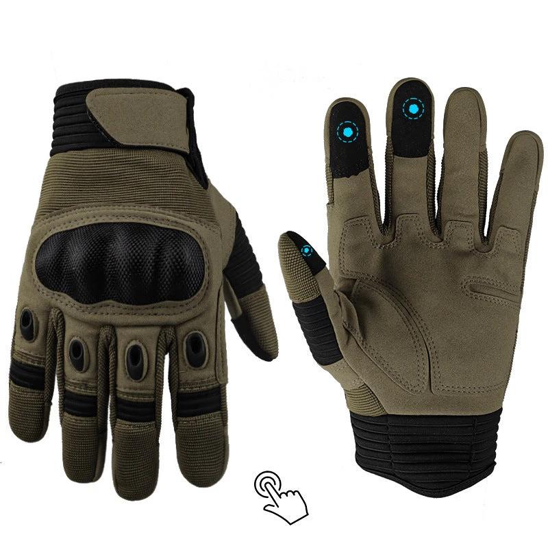 Touch Screen Military Fans Tactical Full Finger Motorbike Gloves by GJG Denim