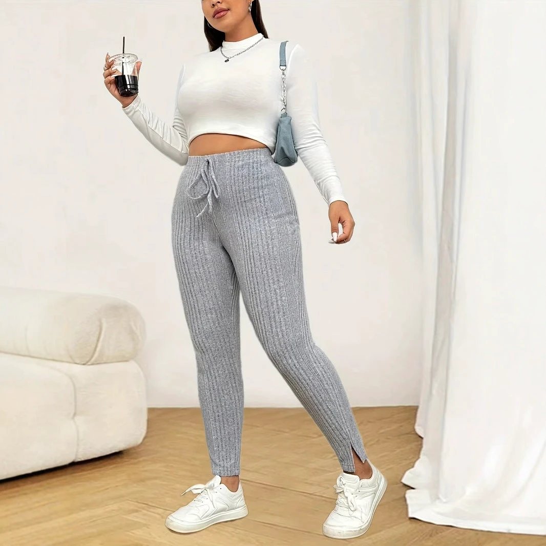 Women's Yoga Wear Tight-Fit High-Waist Base-Layer Fitness Pants by GJG Denim