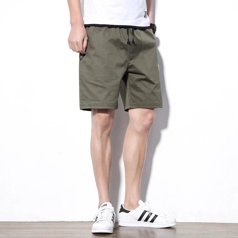 Loose-fitting Mid-length Casual Camouflage Shorts For Men by GJG Denim