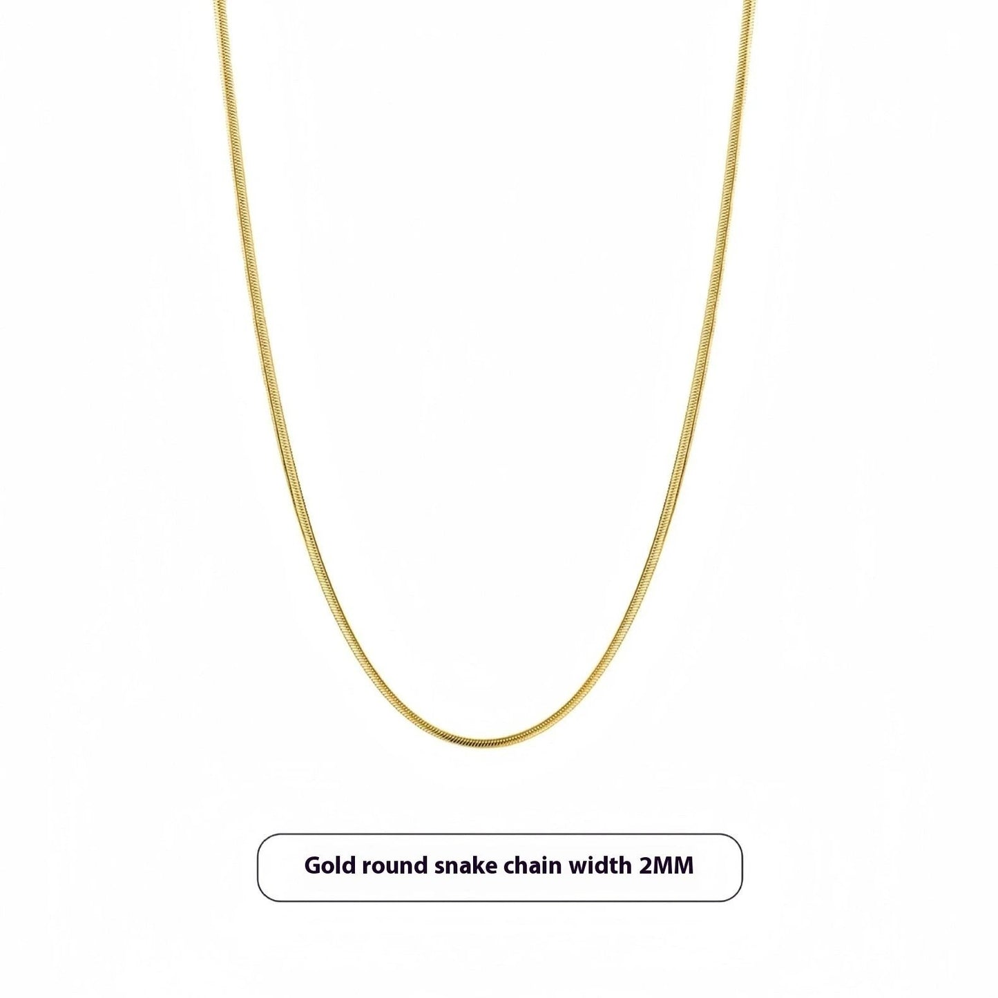 Titanium Steel Snake Chain Necklace For Men by GJG Denim