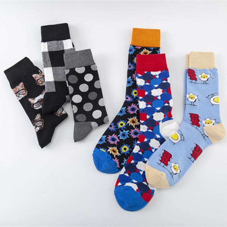 Men's Colorful Trendy Series Socks by GJG Denim