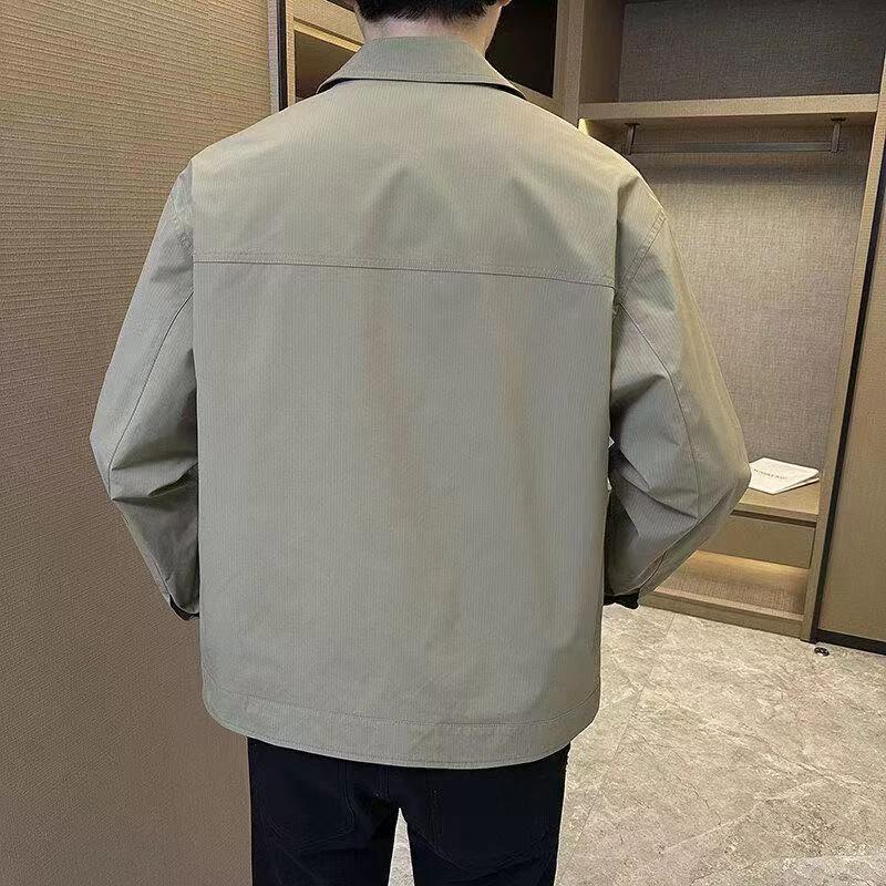 Men's Lapel All-match Work Fashionable Jacket by GJG Denim