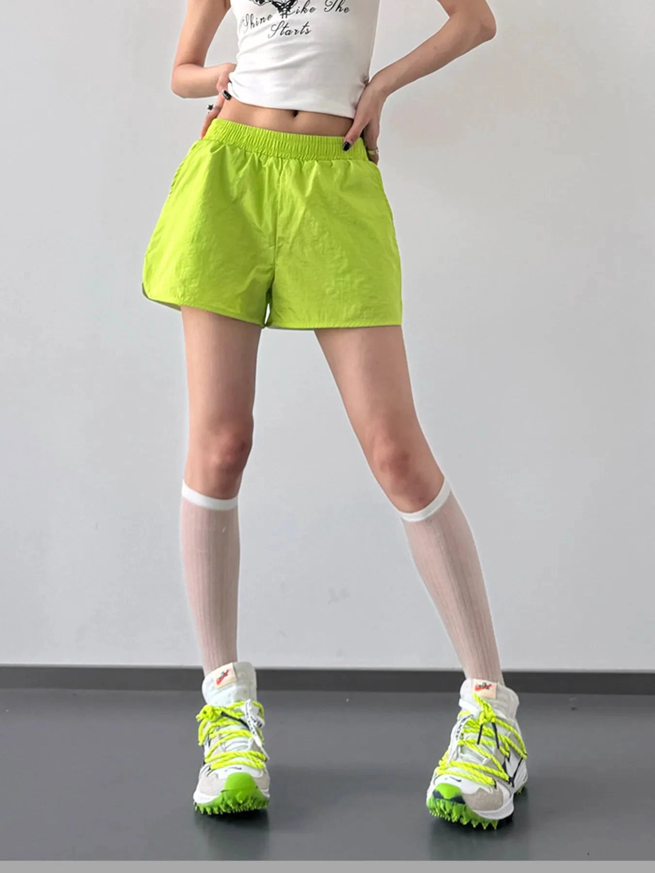 Elastic Waist Active Shorts by Lady Ros
