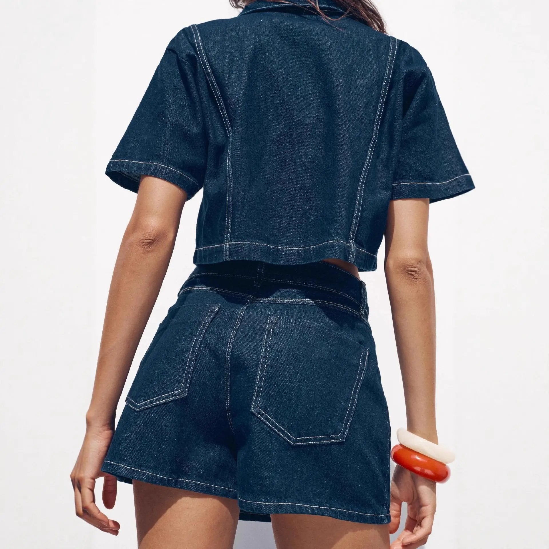 Women's Loose And Comfortable Denim skirt set by GJG Denim