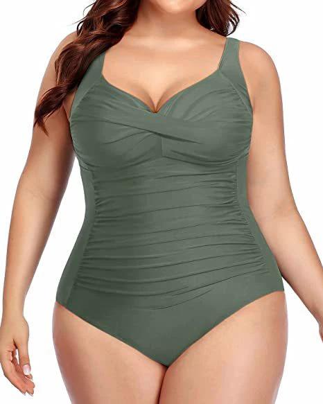 Women's Plus Size One-piece Swimsuit by GJG Denim