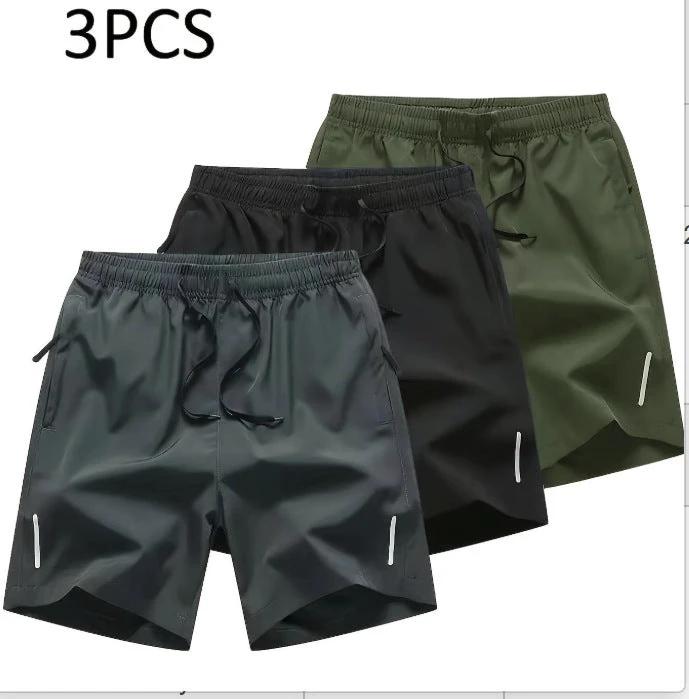 Fashionable Zippered Pocket Casual Men's Shorts (Set Of 3) by GJG Denim