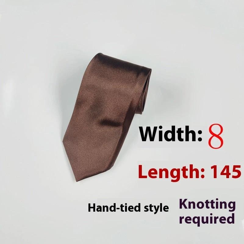 Men's 8cm Plain Suit Tie by GJG Denim