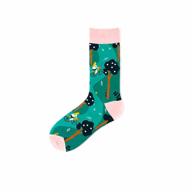 Men's Cotton Personality Socks by GJG Denim