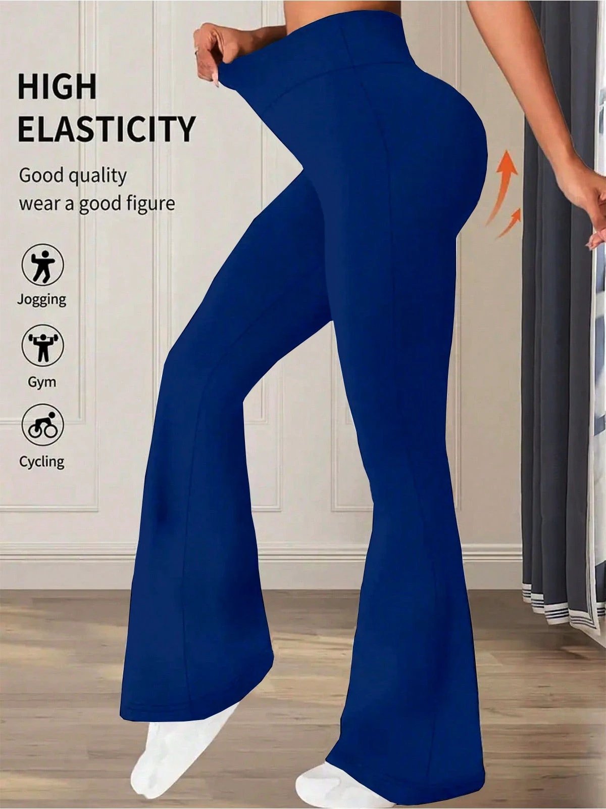 Women's High-Waisted Loose Floor-Length Casual Pants by GJG Denim