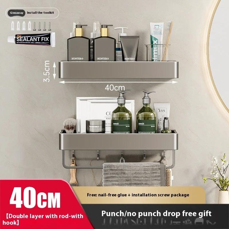 Bathroom Wall-mounted Storage Rack by GJG Denim