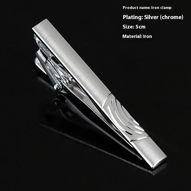 Men's Business Silver Simple Fashion Short Tie Clip by GJG Denim