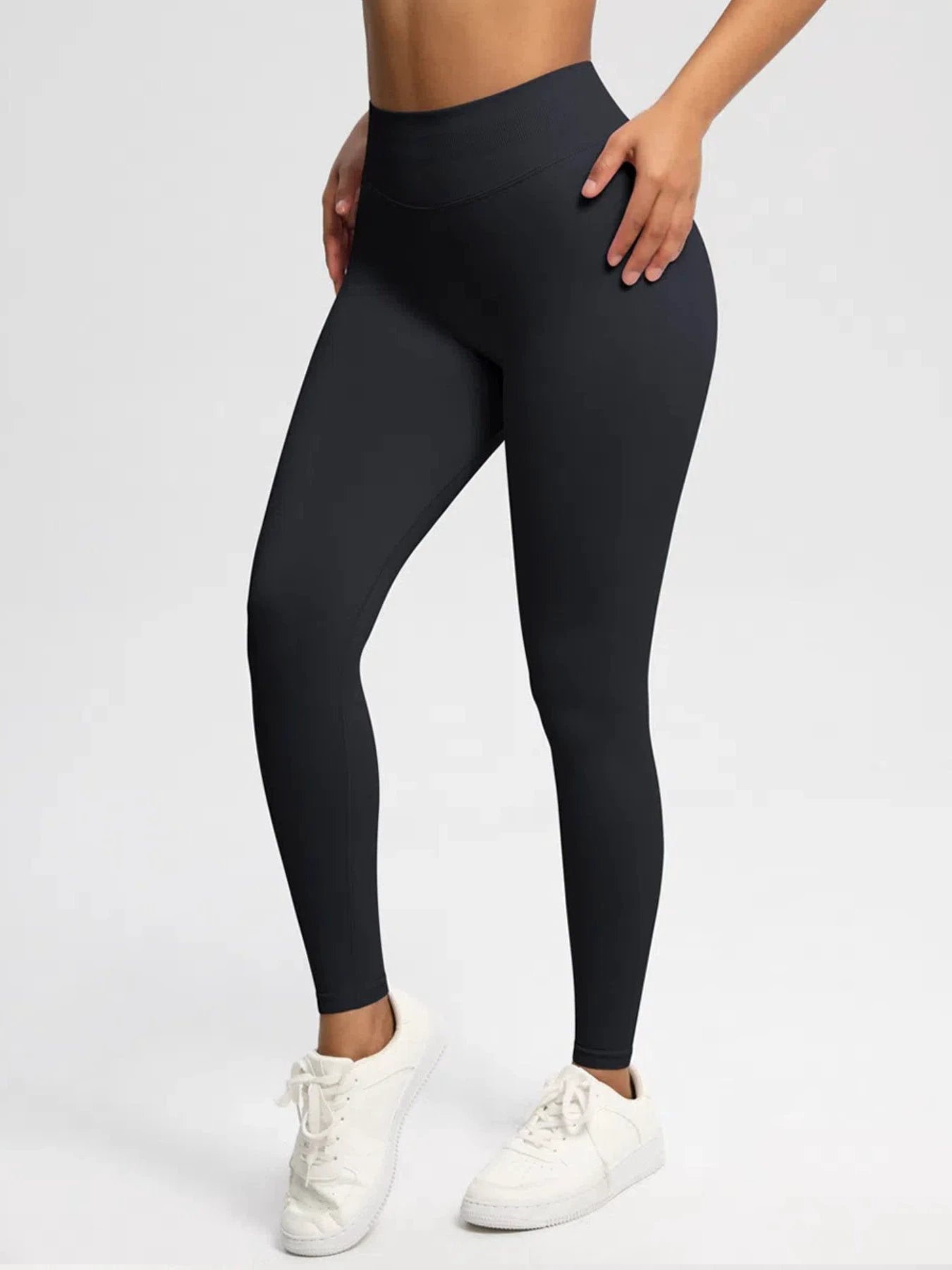 Sexy High Elastic Women's Solid Tights High Waist Workout Yoga Leggings, Scrunch Butt Lifting Elastic Pants, Tummy Control Butt Lifting Workout Yoga Athletic Pants by GJG Denim