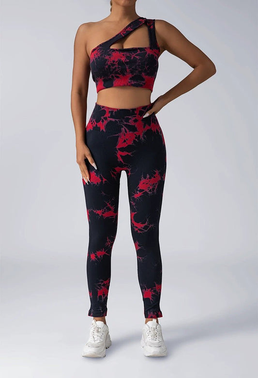 Seamless Knitted Tie-dye Yoga Suit Women by GJG Denim