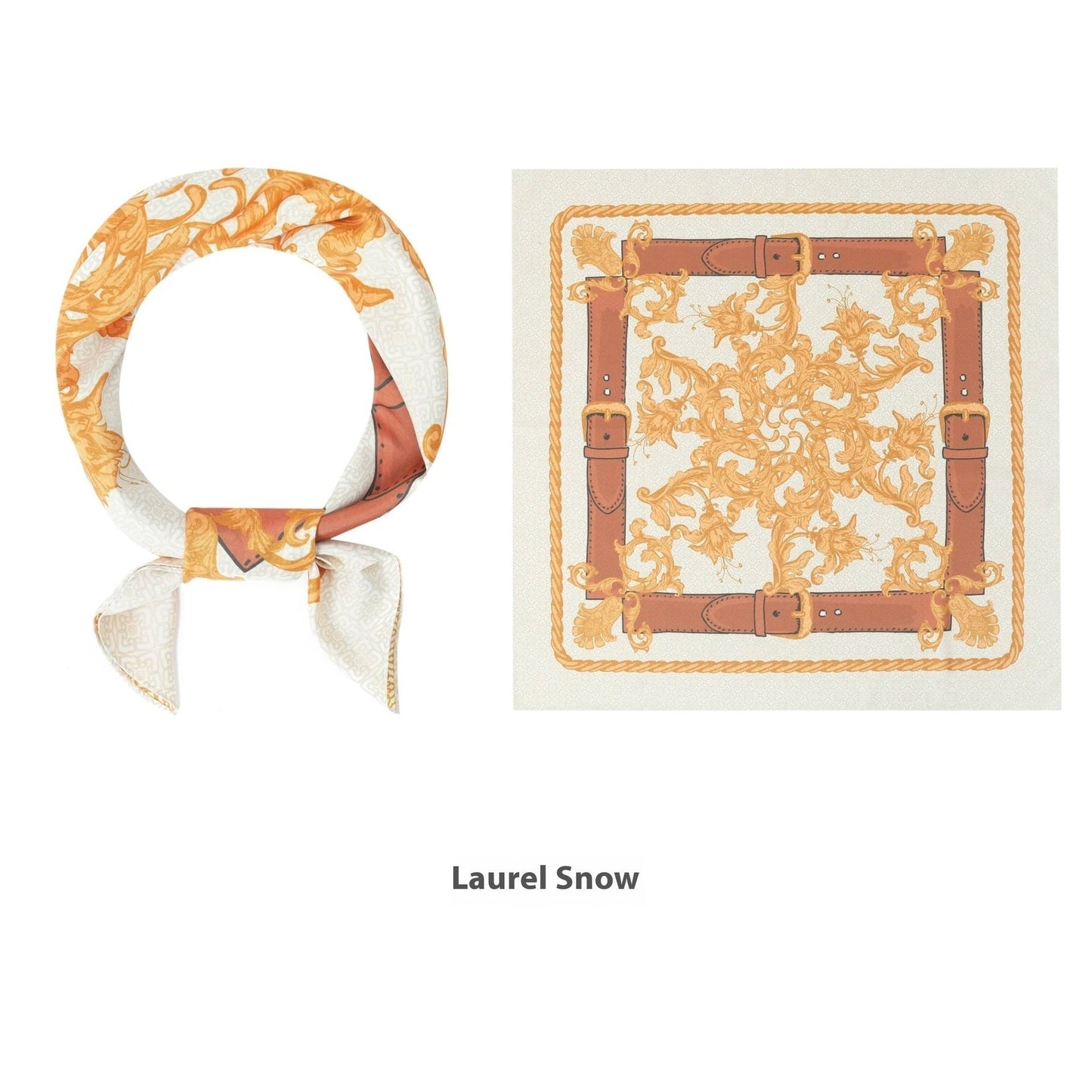 Thin Headcloth Duplex Printing Silk Scarf Square Scarf by GJG Denim
