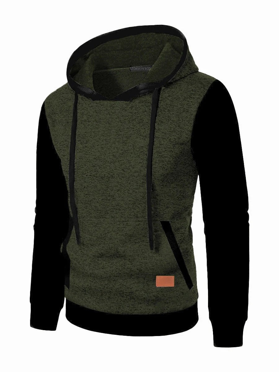 Men's Casual Jacquard Hooded Sweater by GJG Denim