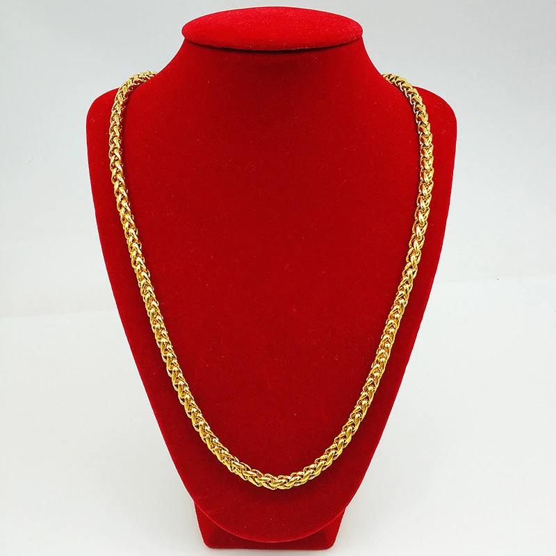 Brass Gold-plated Necklace For Men by GJG Denim