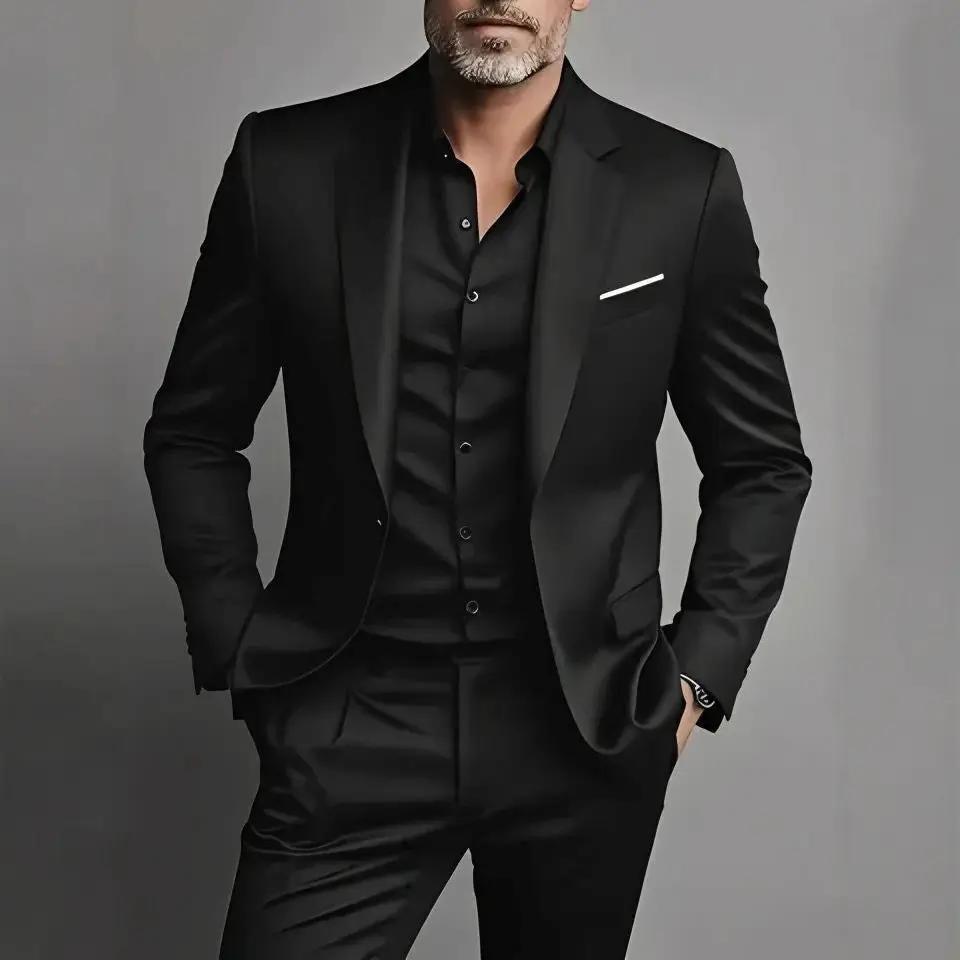 Men's Business-Casual Two-Piece Suit by GJG Denim