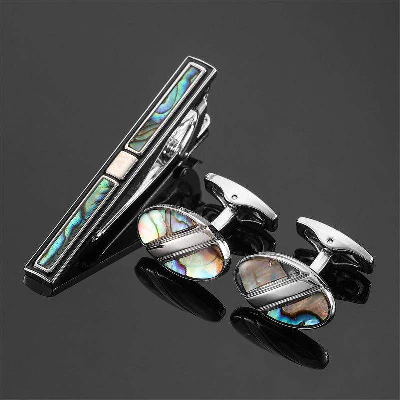 Men's Tie Clip and Cufflinks Set by GJG Denim