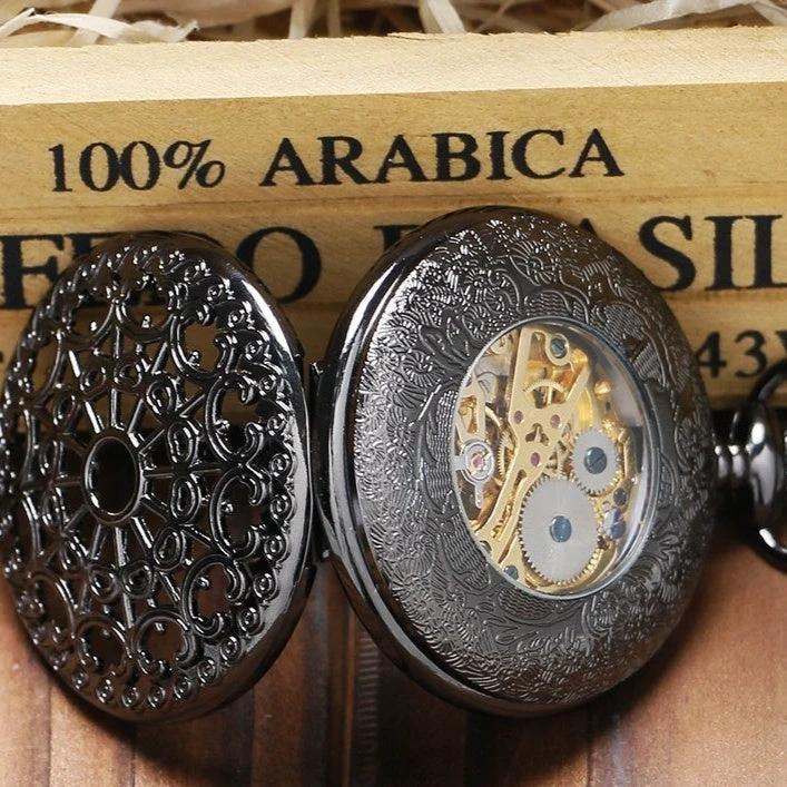 Men's Mechanical Retro Pocket Watch by GJG Denim
