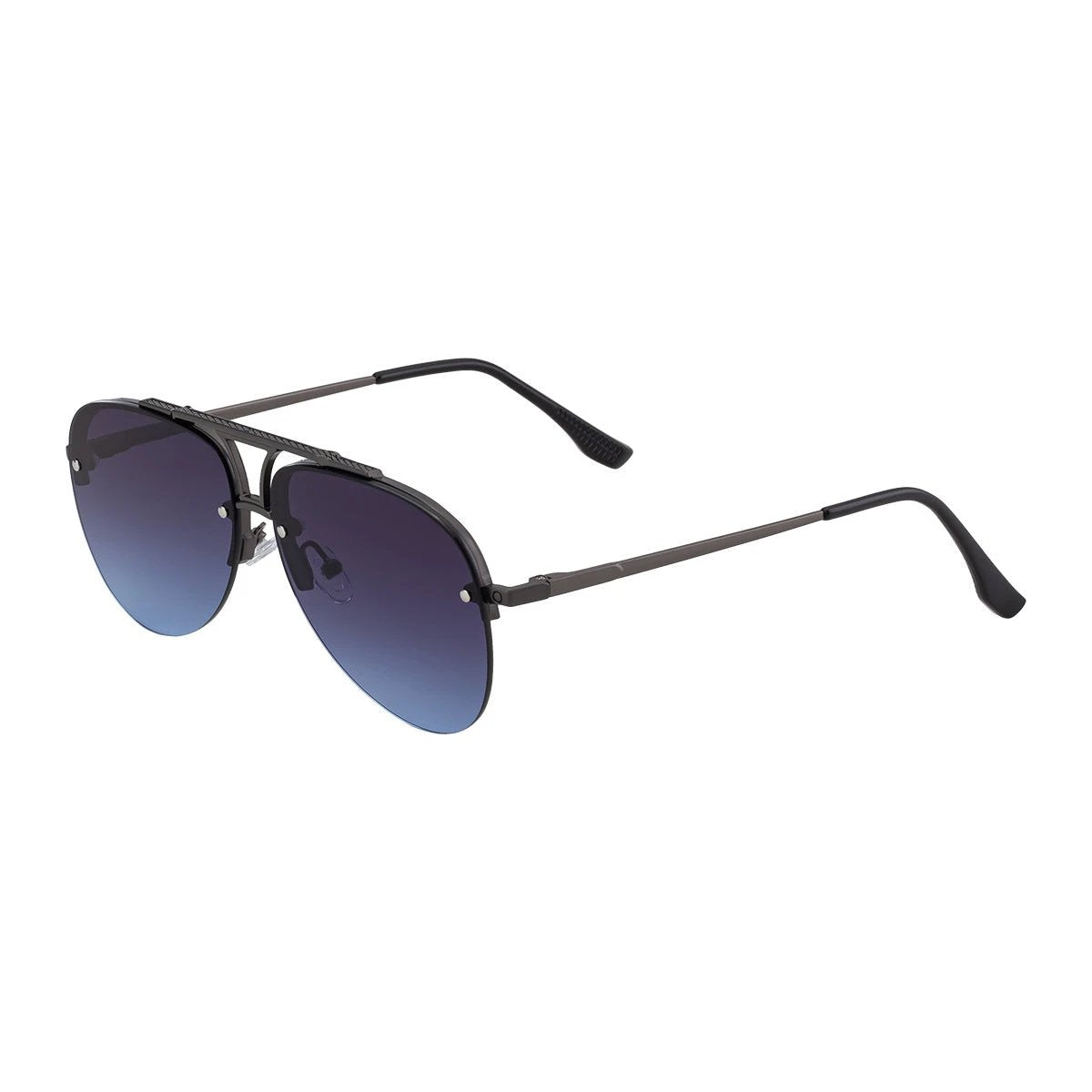 Men's Fashion Metal Half-Frame Sunglasses by GJG Denim