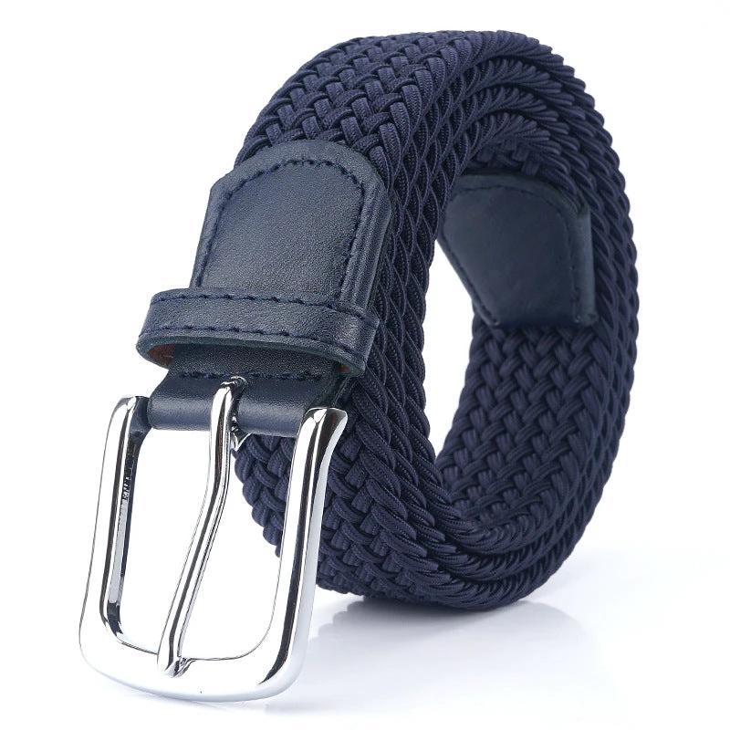 Canvas Elastic Stretch Pin Buckle Belt For Men by GJG Denim