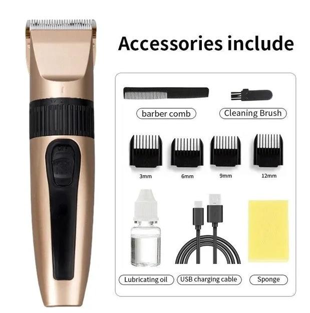 Professional Hair Clippers Trimmer Mens Barber Hair Cutting Kit Machine Cordless by GJG Denim