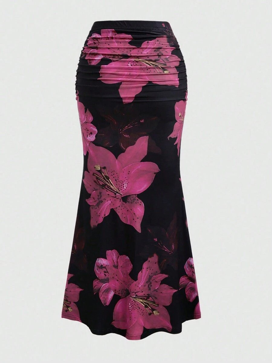 A- Line Skirt Leisure Vacation Long Women's Clothing by GJG Denim