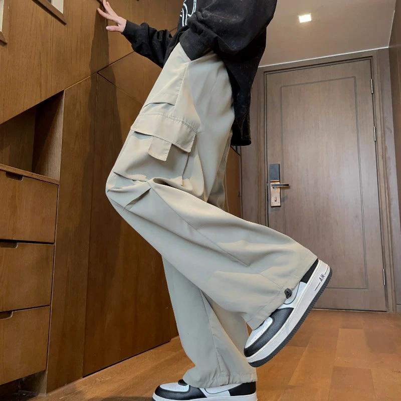 Loose Straight Casual Cargo Pants For Men by GJG Denim