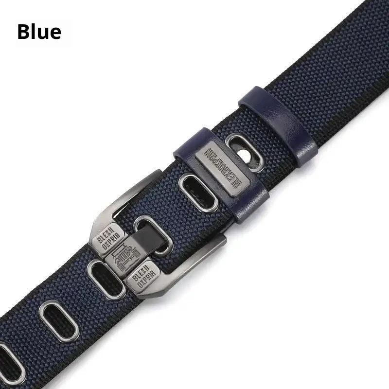 Men's Double-sided Canvas Outdoor Casual Belt With Alloy Pin Buckle by GJG Denim