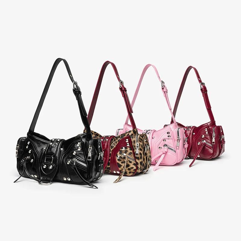 Edgy Y2k-style Single-shoulder Commuter Crossbody Biker Bag by GJG Denim