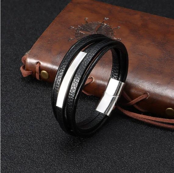 Faux Leather Bracelets For Men by GJG Denim