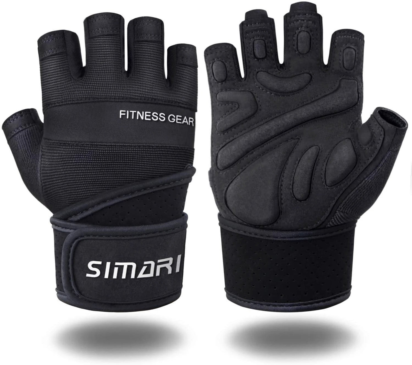 Men's Simplicity All-Match Sports Fitness Short Finger Gloves by GJG Denim
