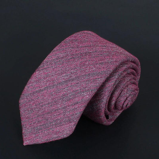 Solid Color Narrow Cotton Men's 6cm Tie by GJG Denim